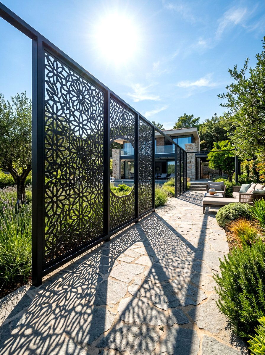 Laser Cut Metal - 30 backyard fence ideas