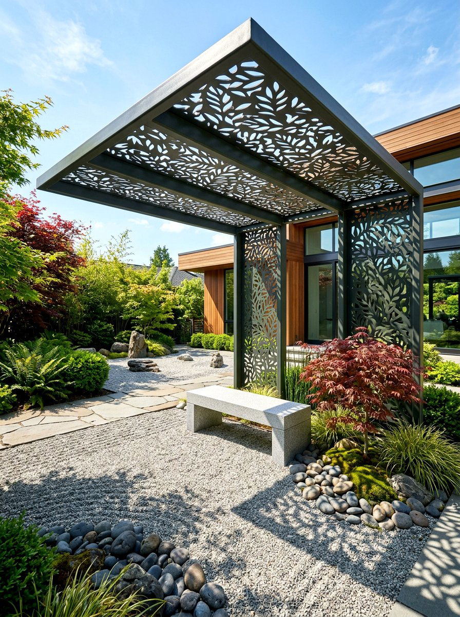 Laser Cut Pergola - 30 pergola shade ideas
