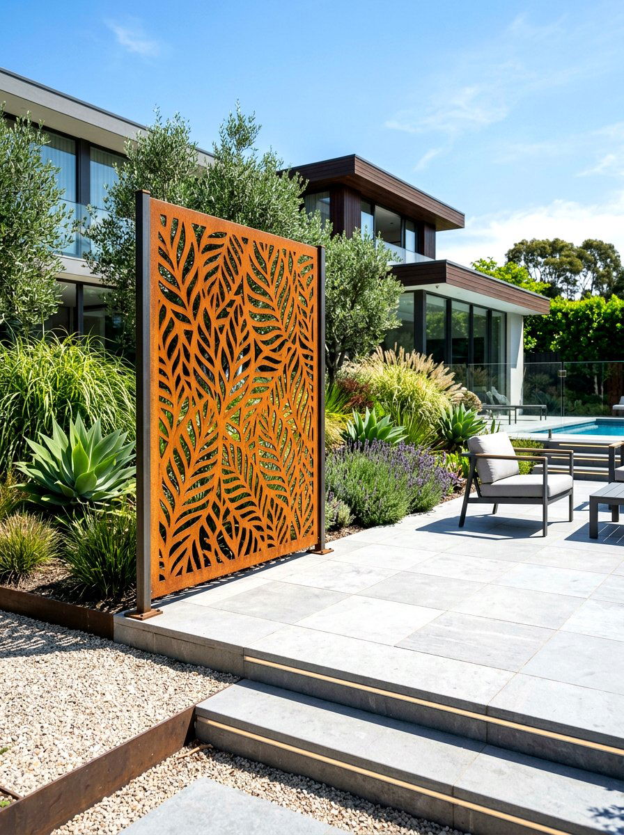 Laser Cut Privacy Panel - 30 trellis privacy ideas