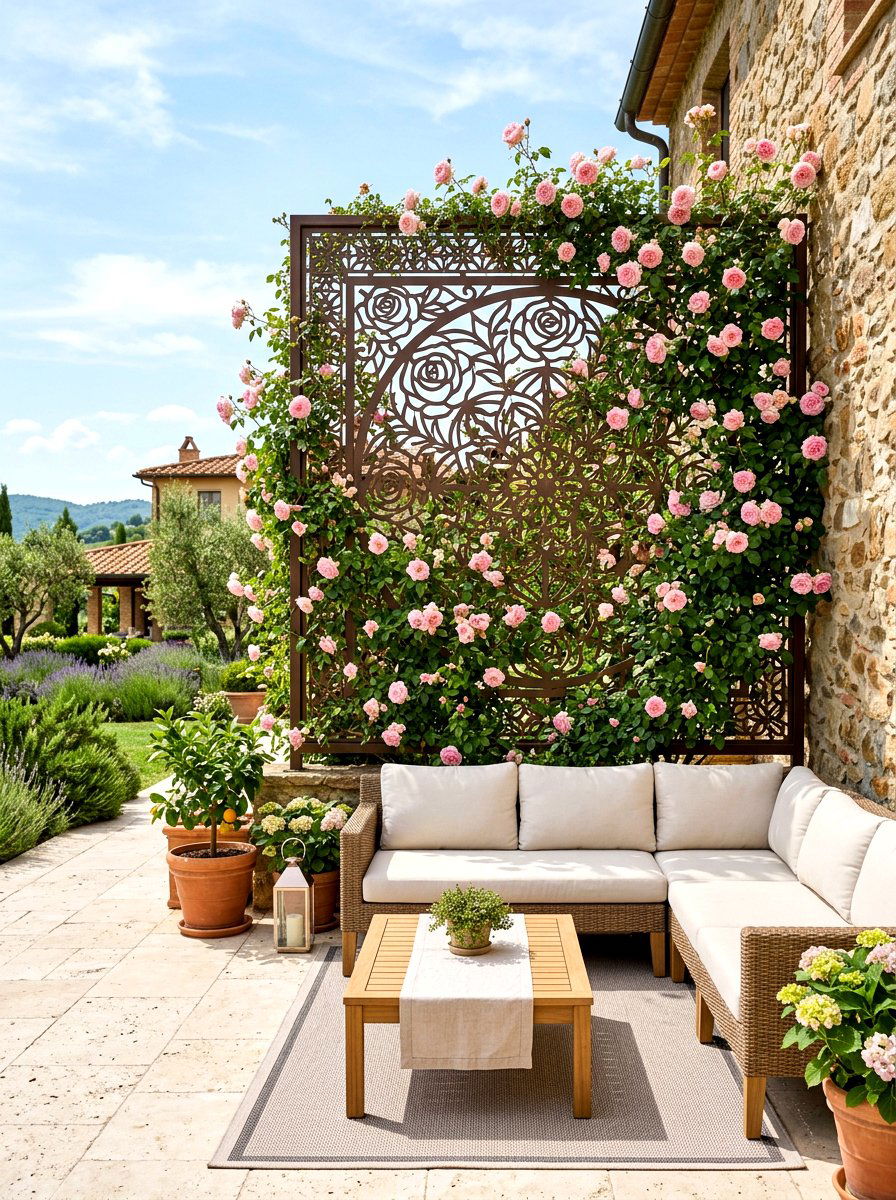 Laser Cut Trellis - 30 rose trellis wall ideas