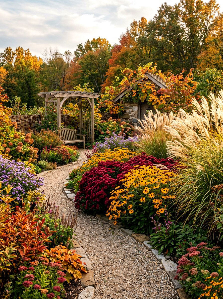 Late Season Flower Garden - 30 backyard cutting garden ideas