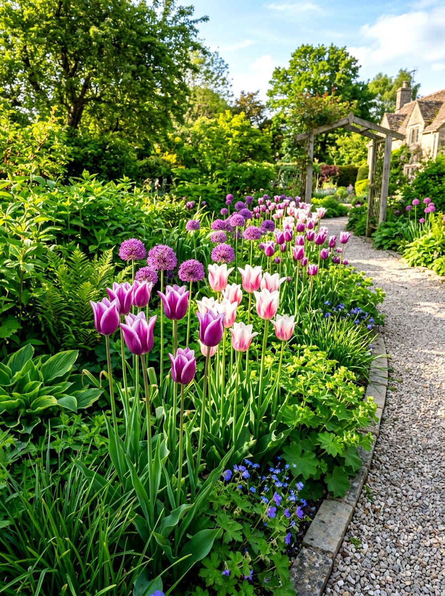 Late Season Tulip Planting - 30 tulip border ideas
