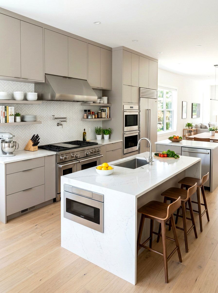 Latte kitchen stainless steel appliances - 30 latte color kitchen ideas