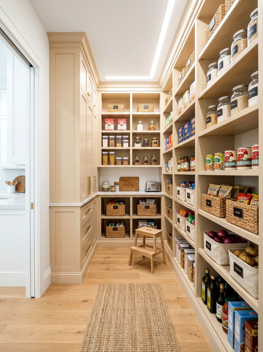 Latte kitchen walk in pantry - 30 latte color kitchen ideas