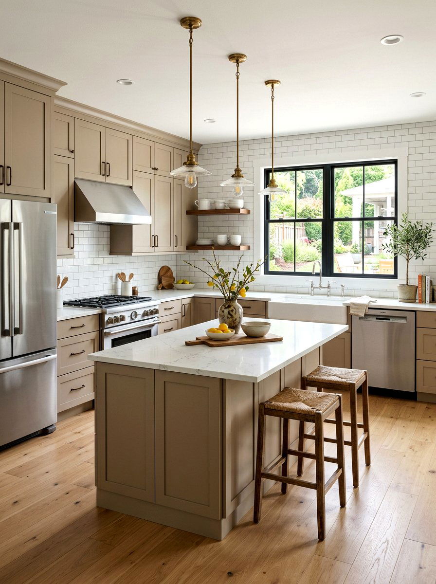 Latte shaker cabinets - 30 latte color kitchen ideas