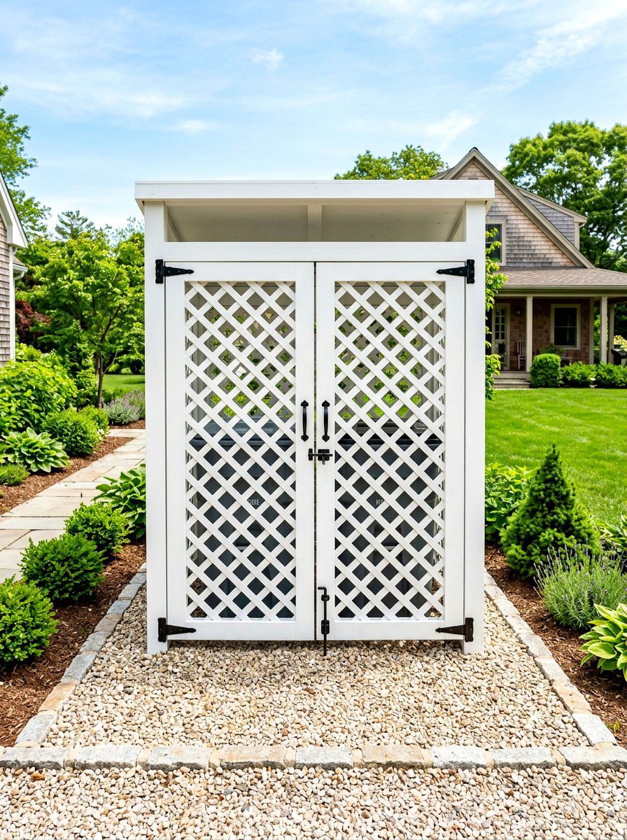 Lattice Enclosure For Trash Cans - 30 lattice fence ideas
