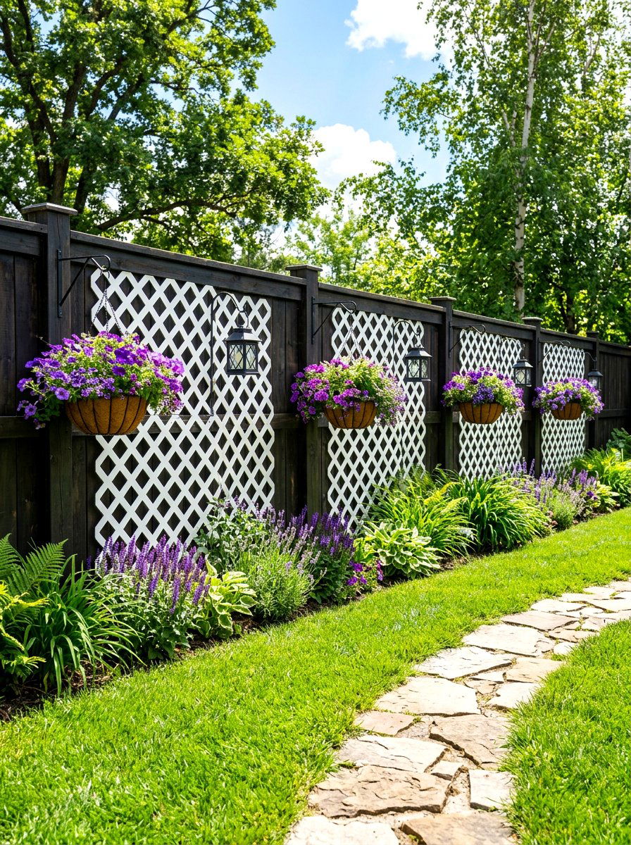 Lattice Fence Decor - 30 budget backyard ideas