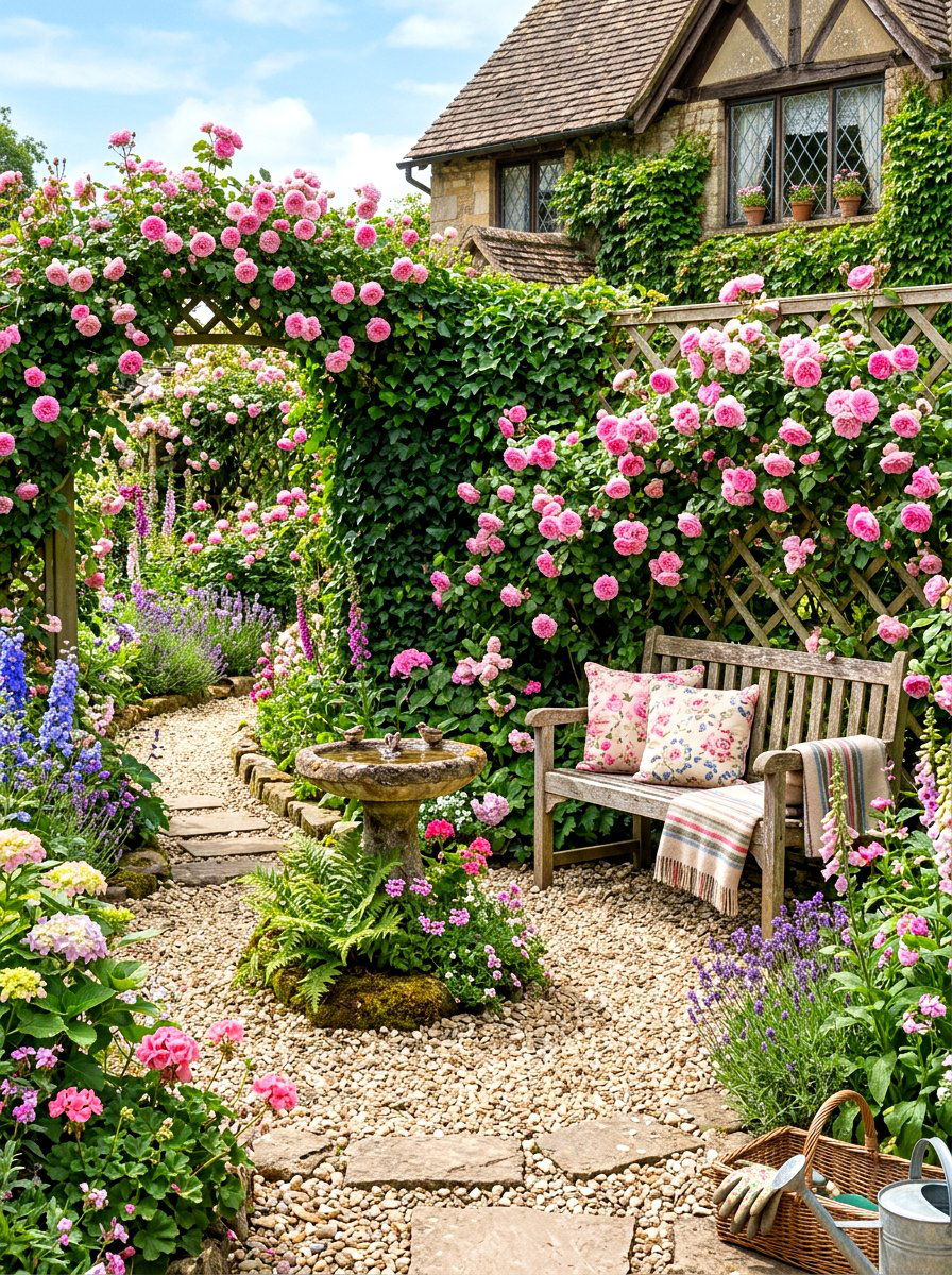 Lattice Garden Trellis Fence - 30 small yard fence ideas