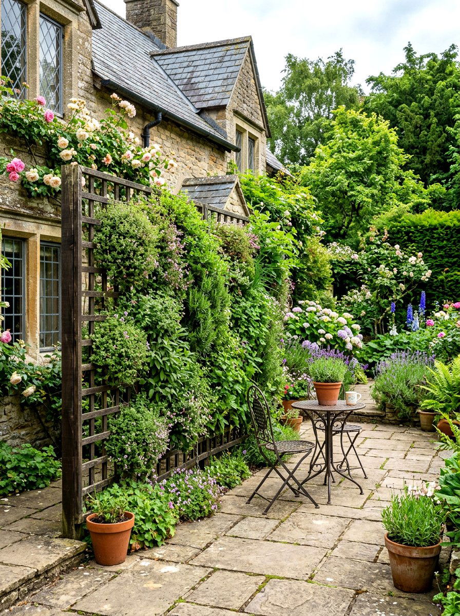 Lattice Herb Wall - 30 herb garden trellis ideas