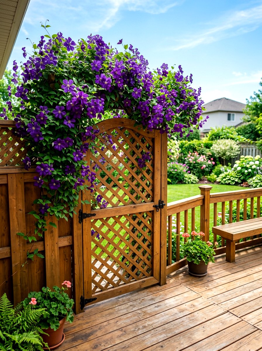 Lattice Privacy Gate - 30 garden gate ideas