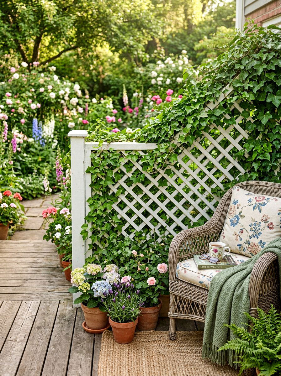 Lattice Railing - 30 deck railing ideas