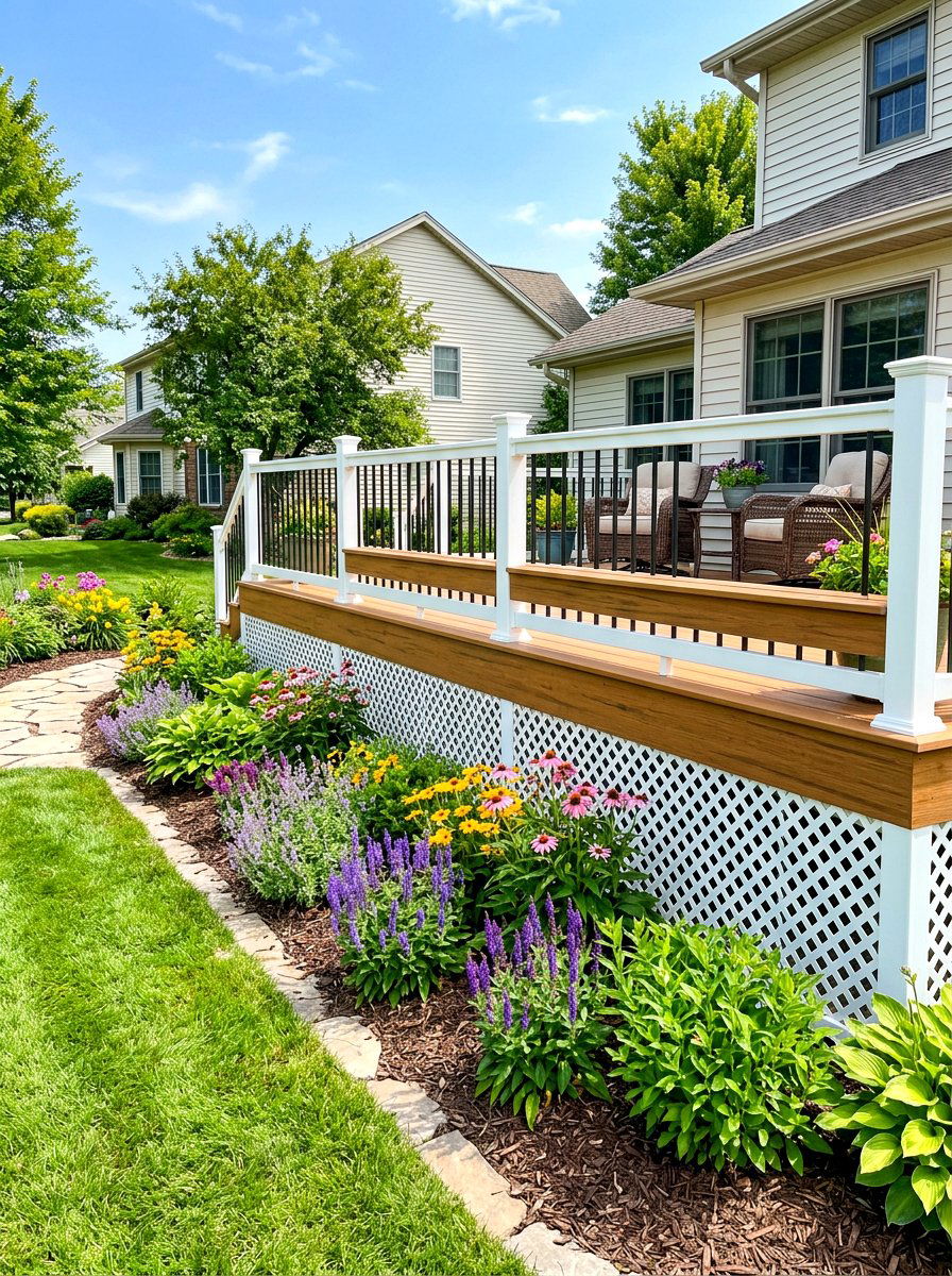 Lattice Skirting - 30 deck storage ideas
