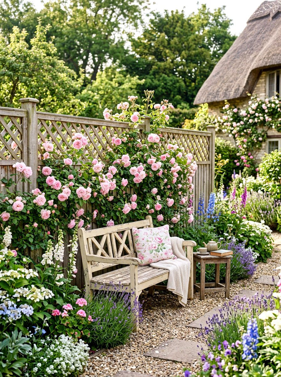 Lattice Top Wood Fence - 30 wooden fence ideas