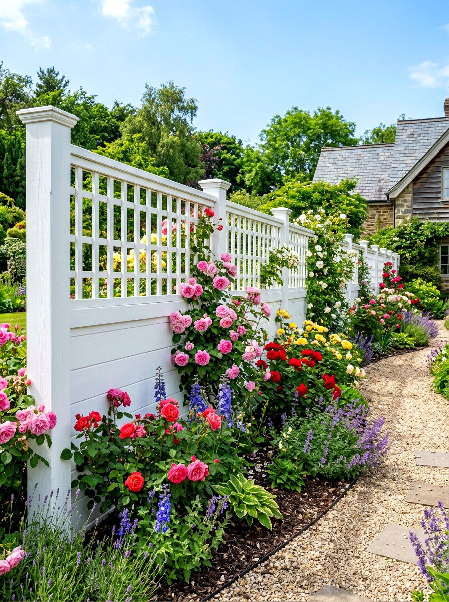 Lattice Topper Fence - 30 modern fence ideas