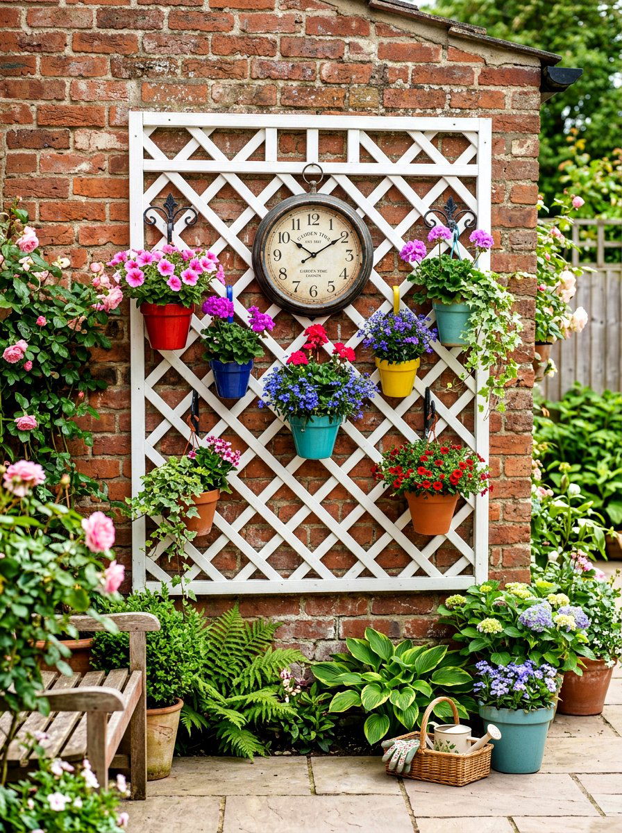 Lattice Wall Decor - 30 budget patio ideas
