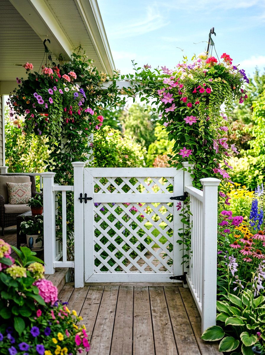 Lattice Wood Deck Gate - 30 deck gate ideas