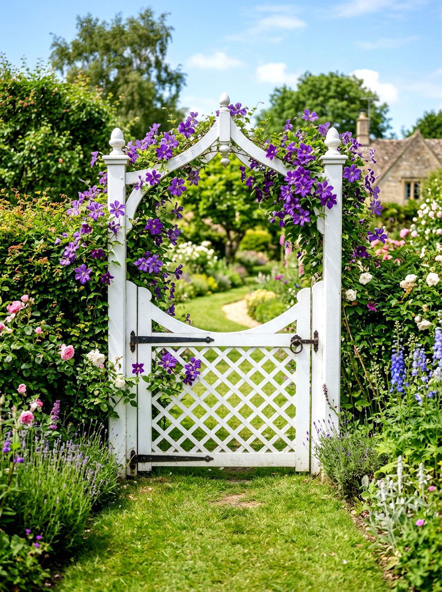 Lattice Wood Gate - 30 garden gate entrance ideas