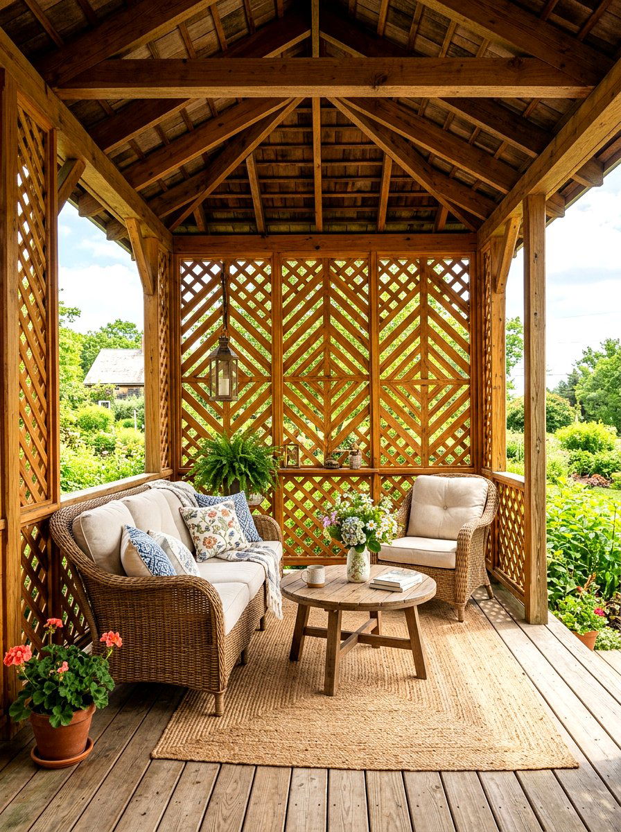Lattice Wood Panels - 30 porch skirting ideas