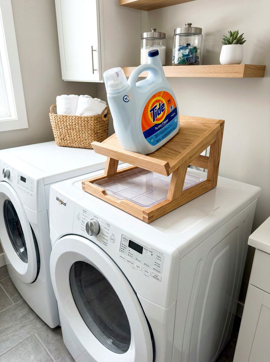 Laundry Detergent Riser - 30 laundry room organization ideas