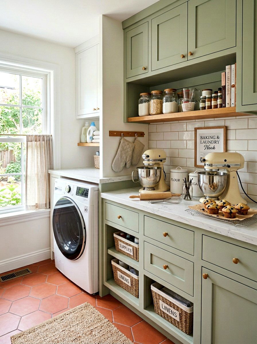Laundry Room Baking Nook - 30 baking station ideas
