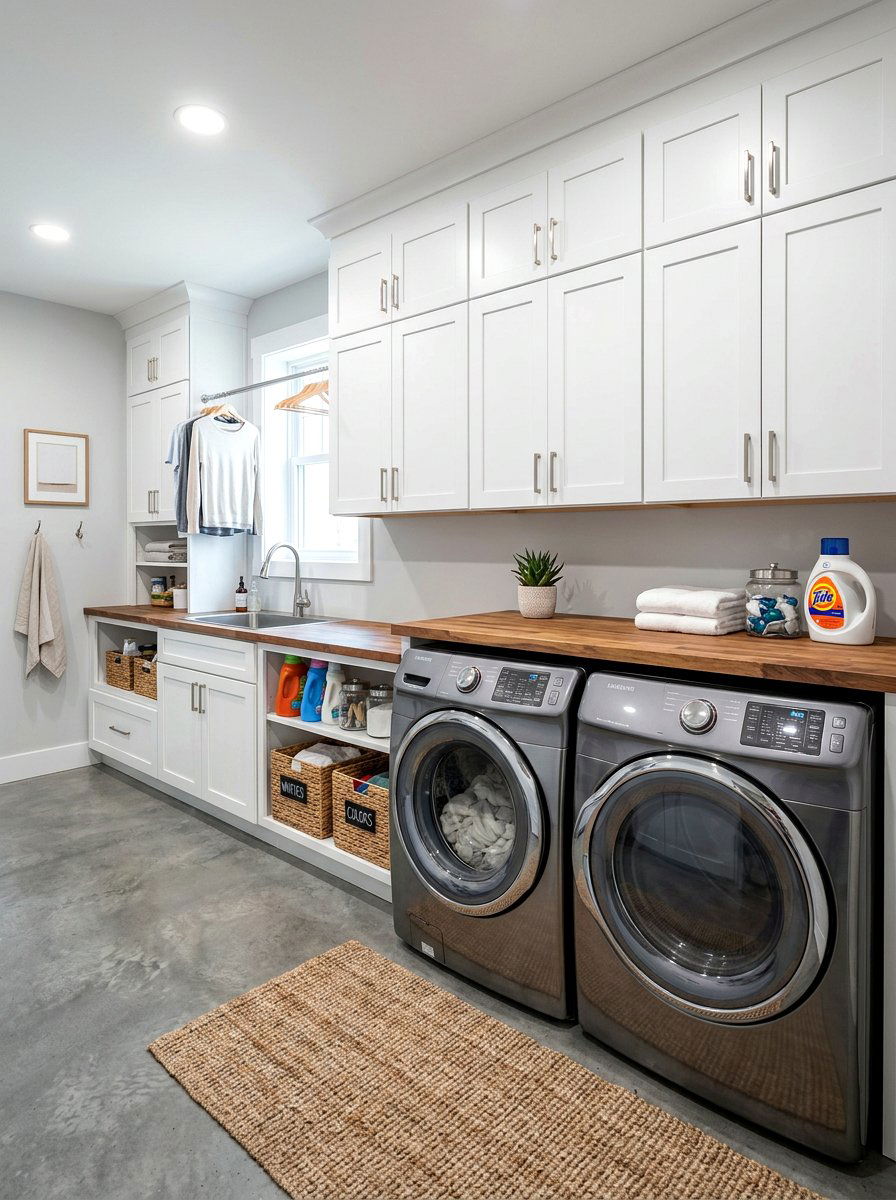 Laundry Room Cabinet - 30 basement storage ideas