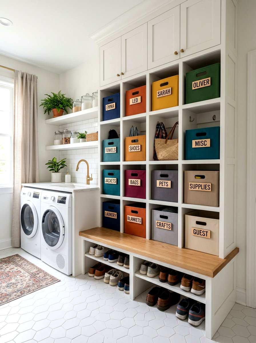 Laundry Room Cubby - 30 laundry room organization ideas