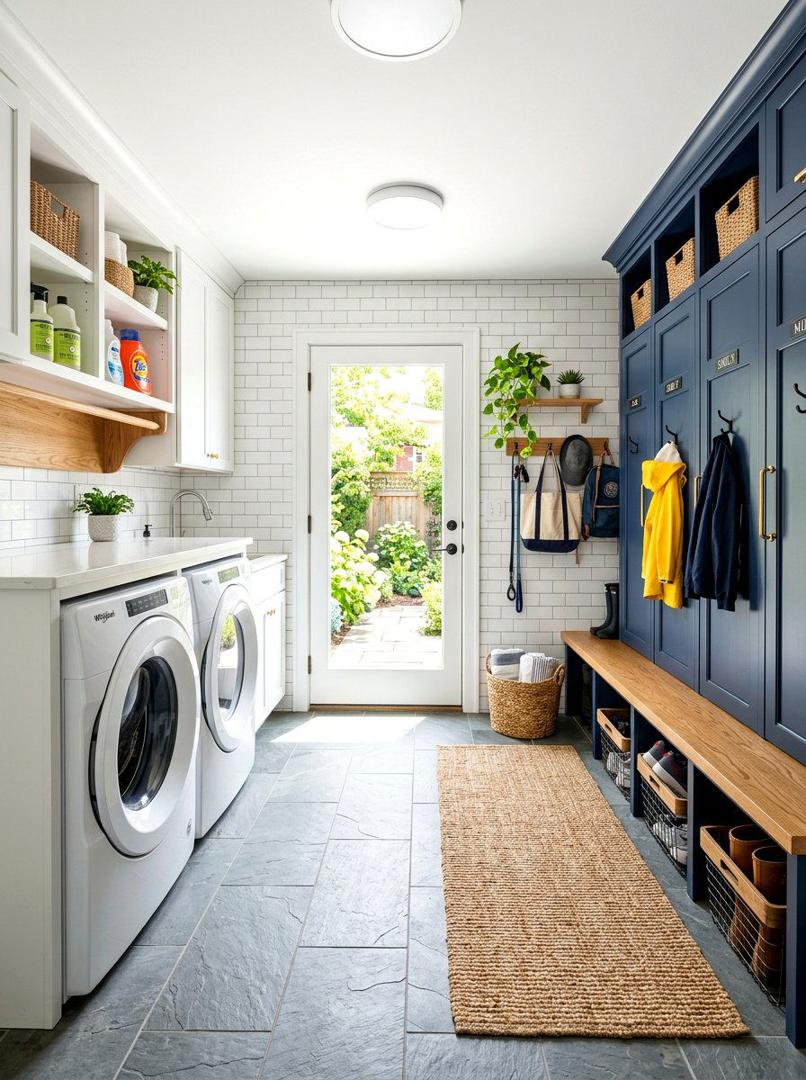 Laundry Room Mudroom Transition - 30 multipurpose room ideas