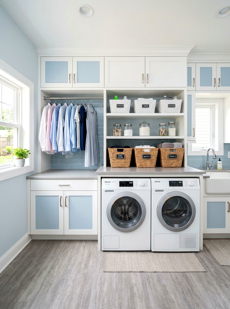 Laundry Room Organizer - 30 built in wall unit ideas