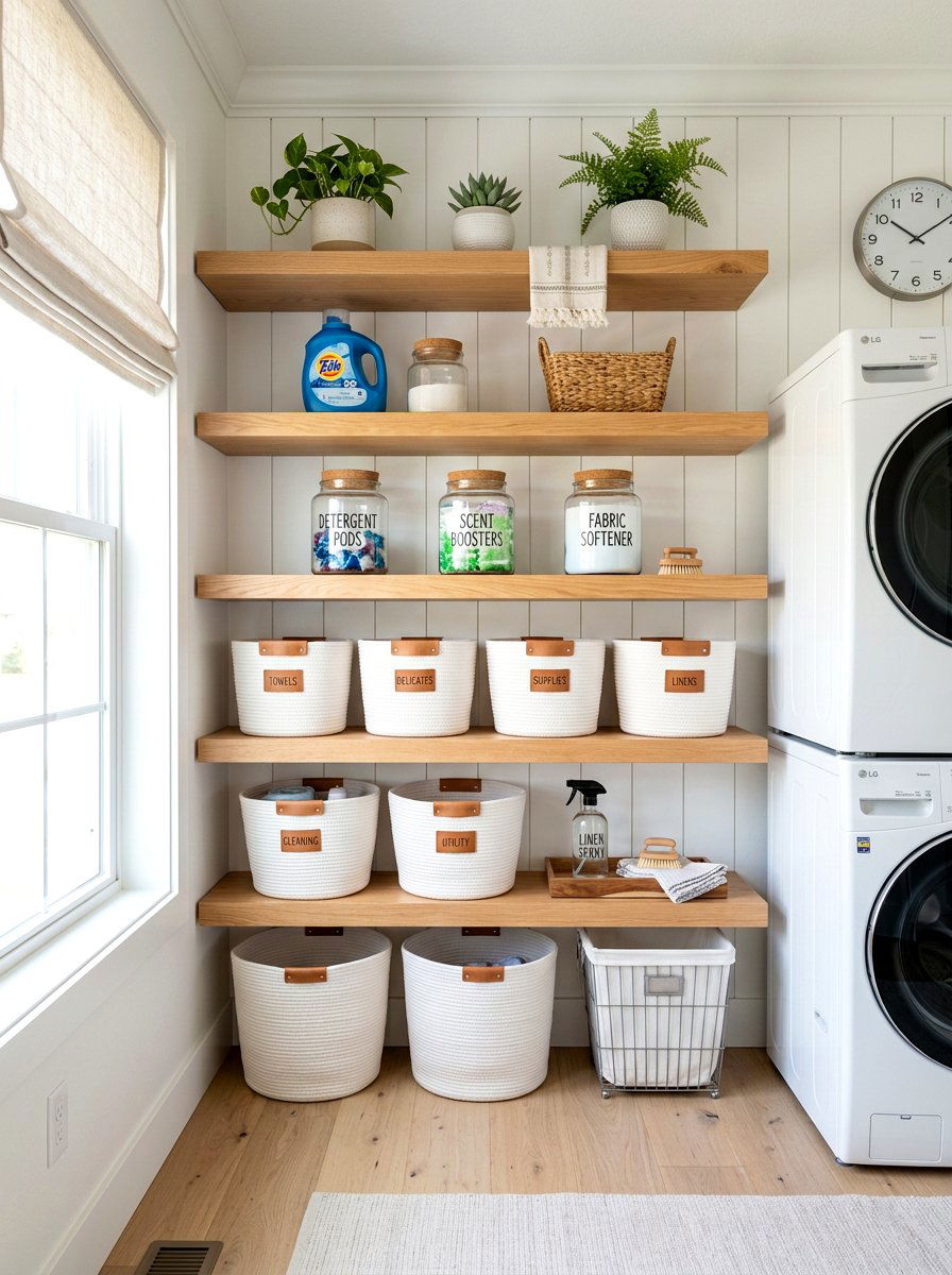 Laundry Room Shelving - 30 laundry room organization ideas