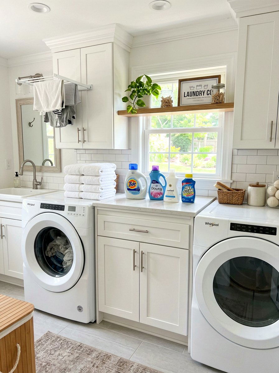 Laundry Room Table - 30 repurposed cabinet ideas