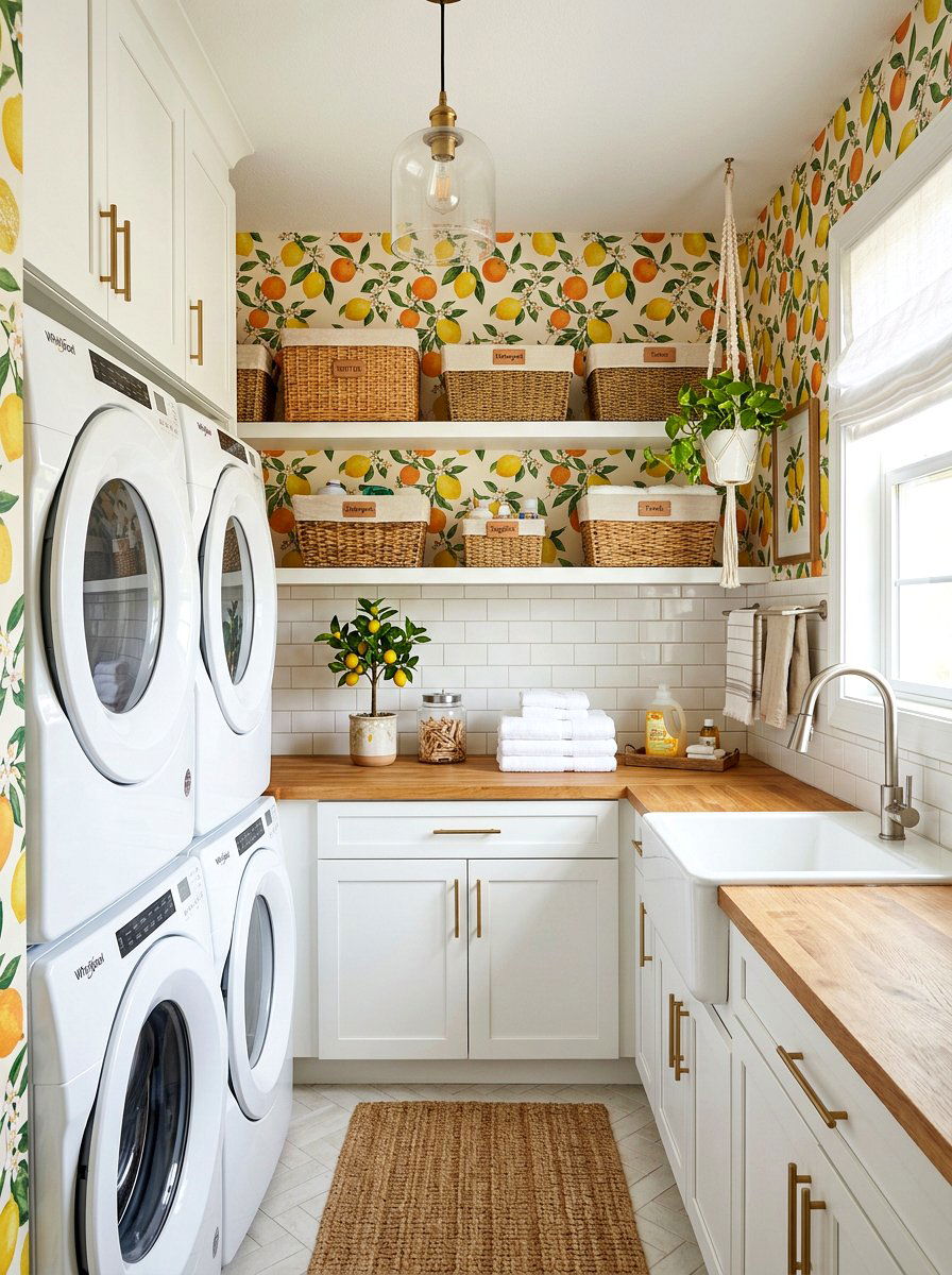 Laundry Room Wallpaper - 30 peel and stick wallpaper ideas