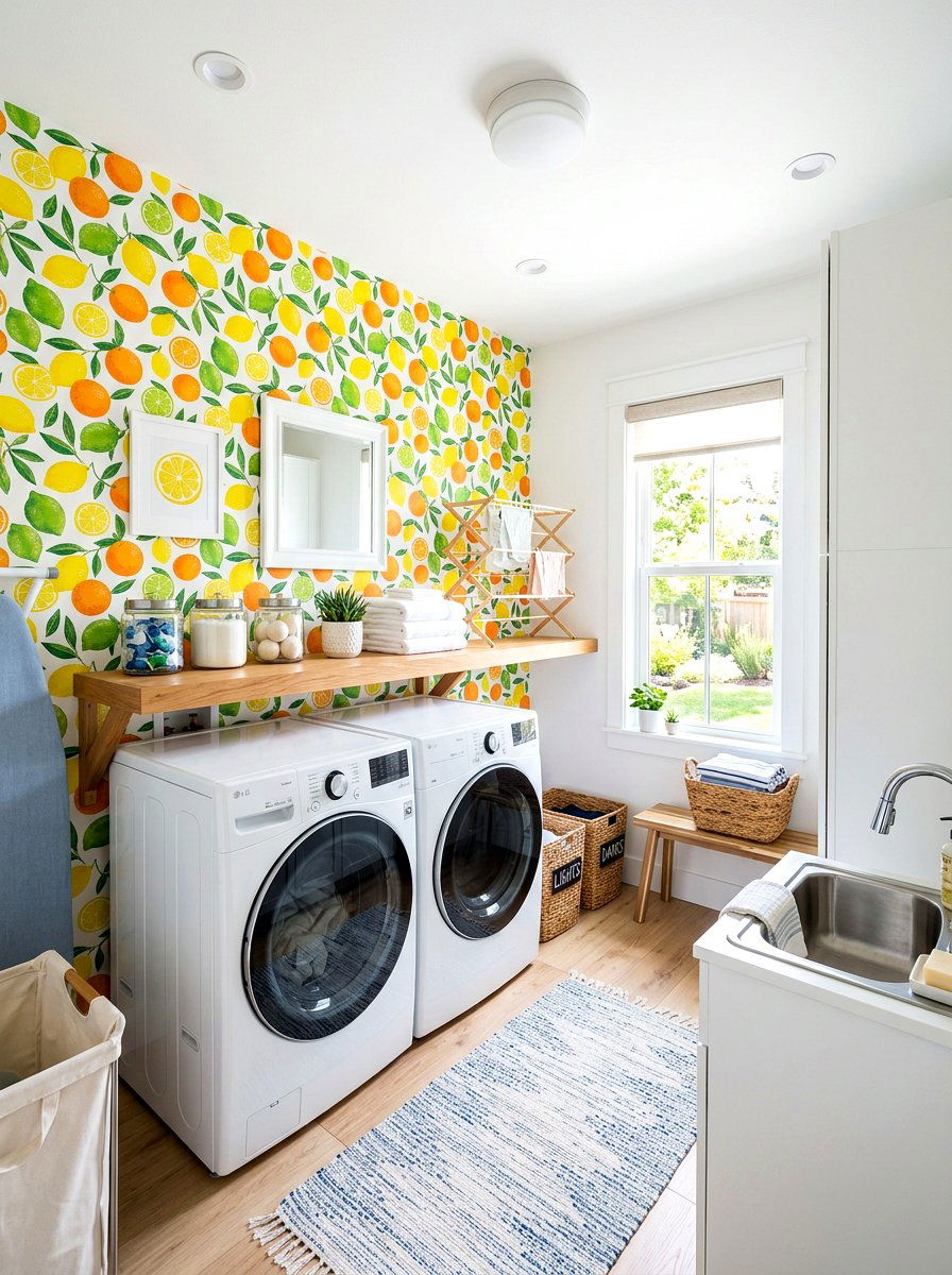 Laundry Room Wallpaper - 30 removable wallpaper room ideas