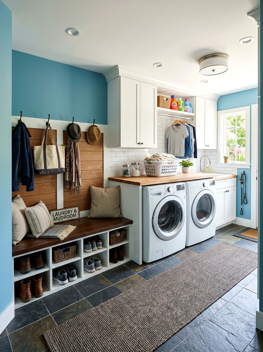Laundry mudroom combo - 30 small laundry room ideas