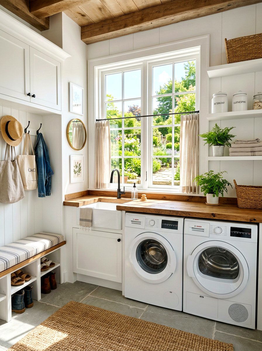 Laundry mudroom with window - 30 laundry room mudroom combo ideas