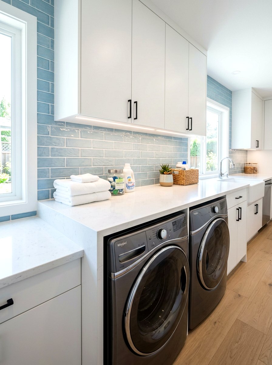 Laundry room countertop - 30 laundry room ideas