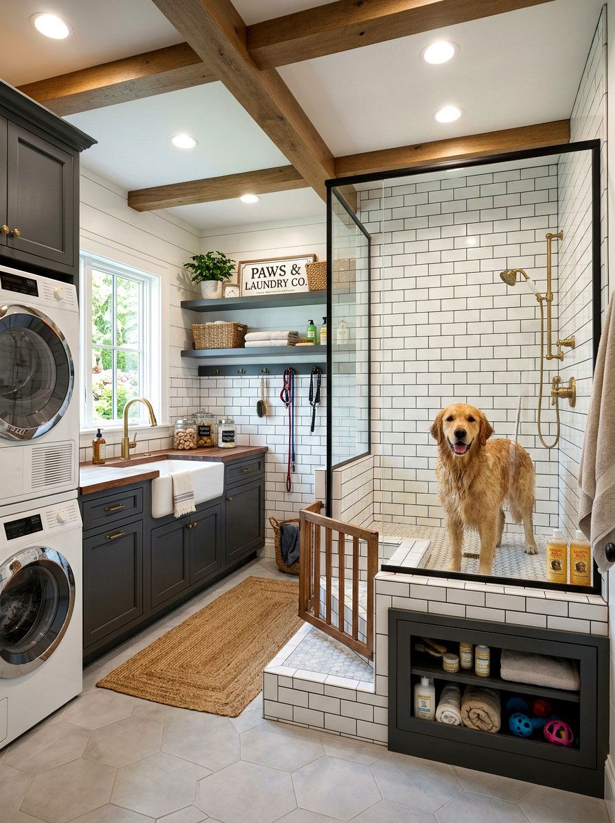 Laundry room dog wash - 30 laundry room ideas
