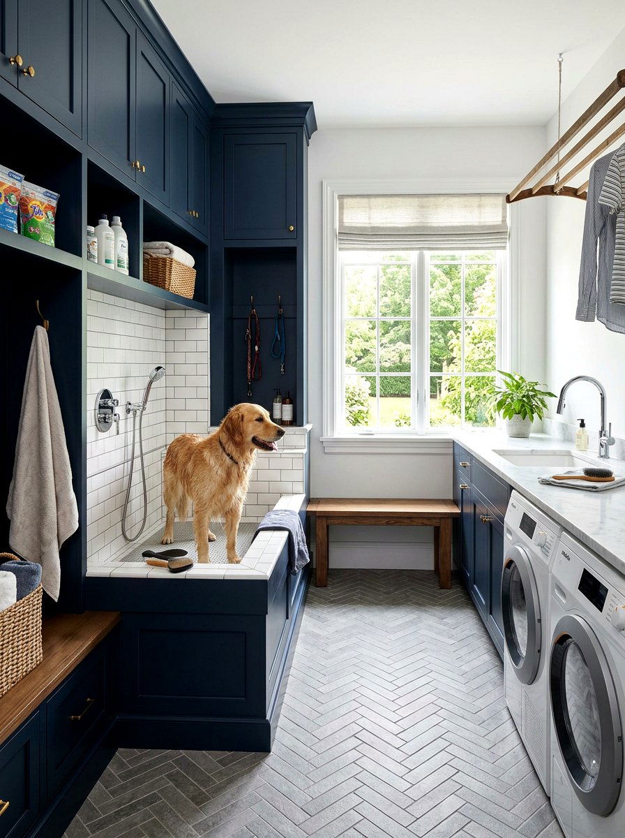 Laundry room dog wash station - 30 Pinterest dog room ideas