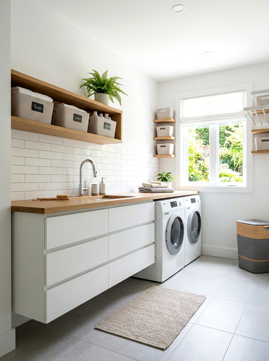 Laundry room floating drawer - 30 floating drawer ideas
