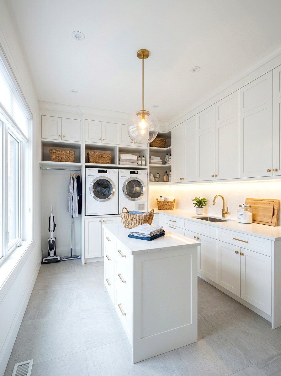Laundry room lighting - 30 laundry room ideas