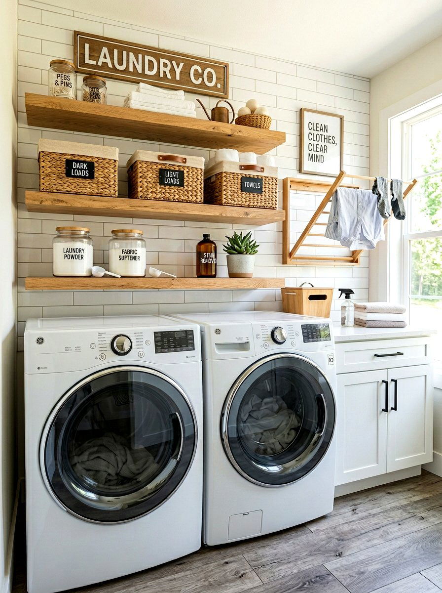 30 Small Laundry Room Ideas to Wash, Sort, and Store Smarter