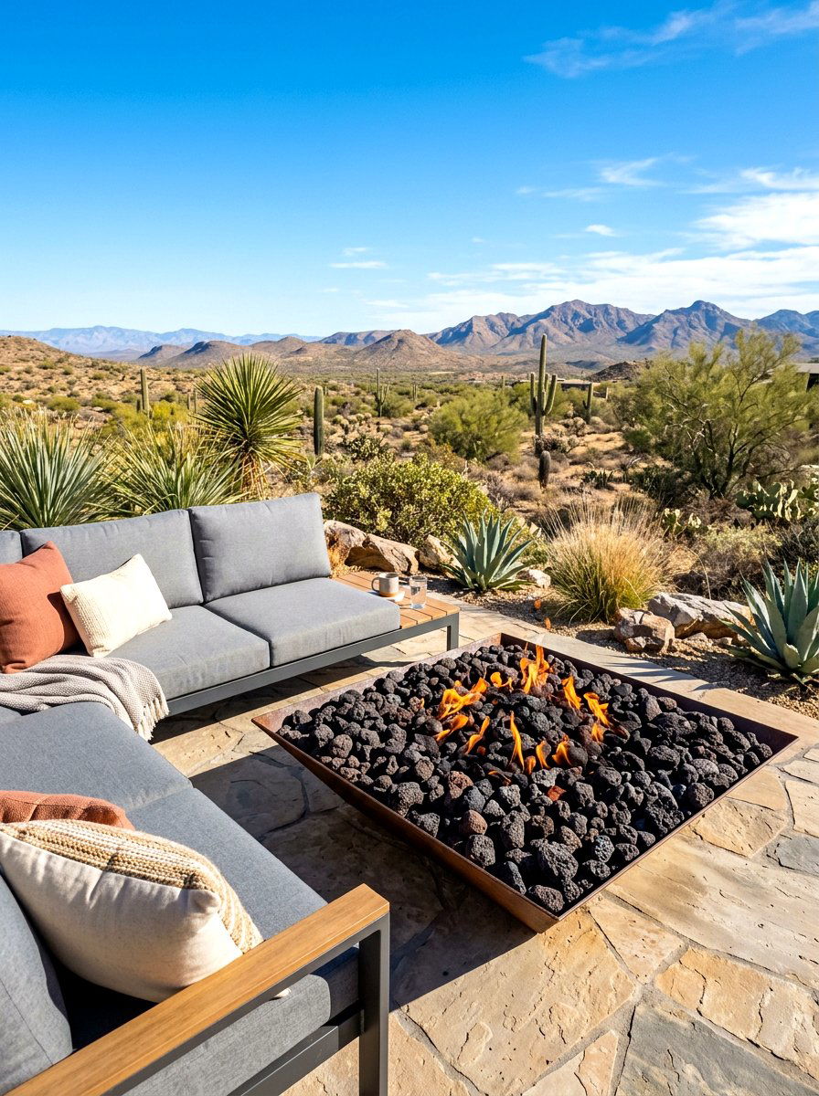 Lava Rock Fire Pit - 30 budget fire pit ideas