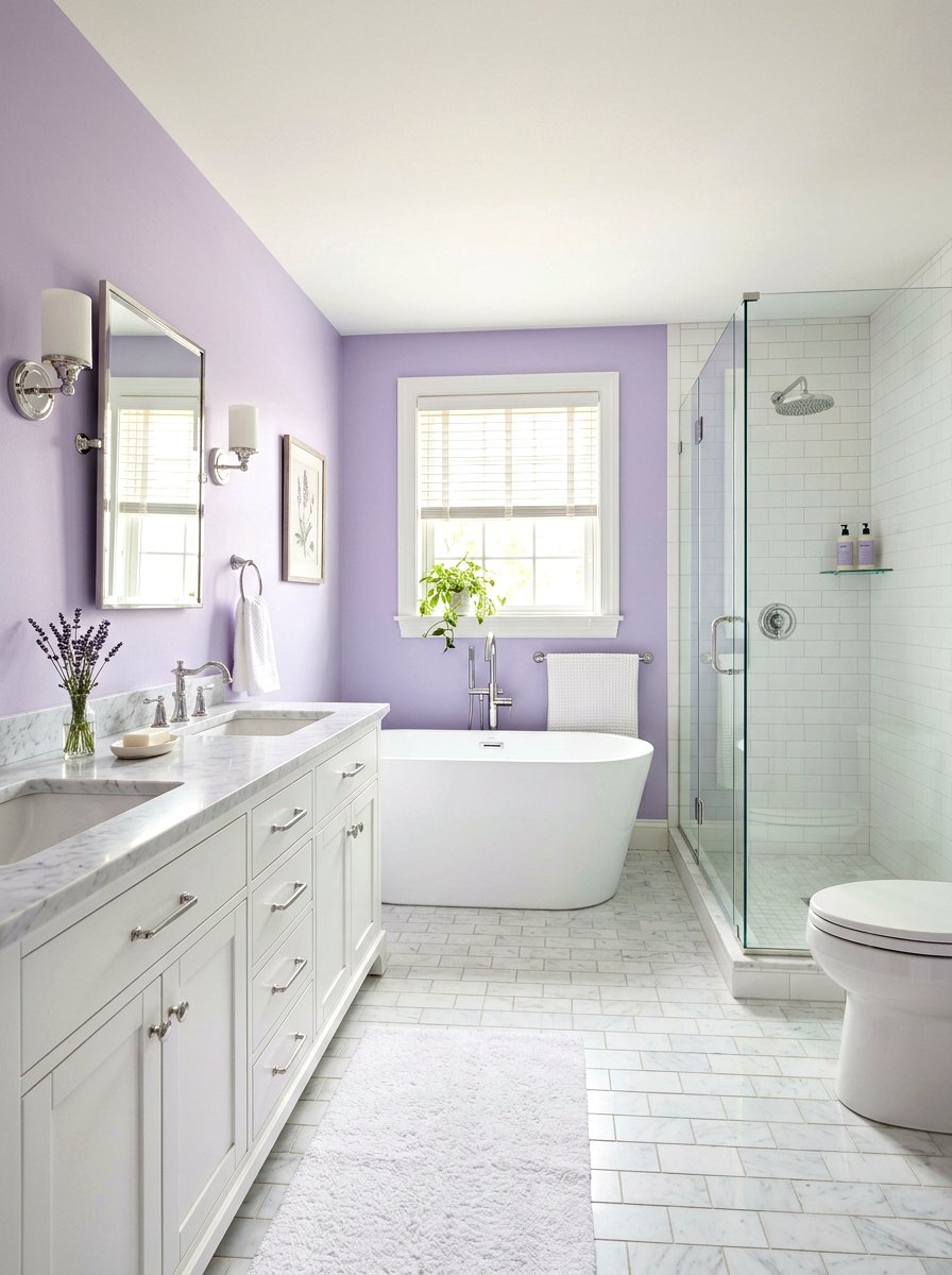 Lavender And White Bathroom - 30 bathroom color scheme ideas