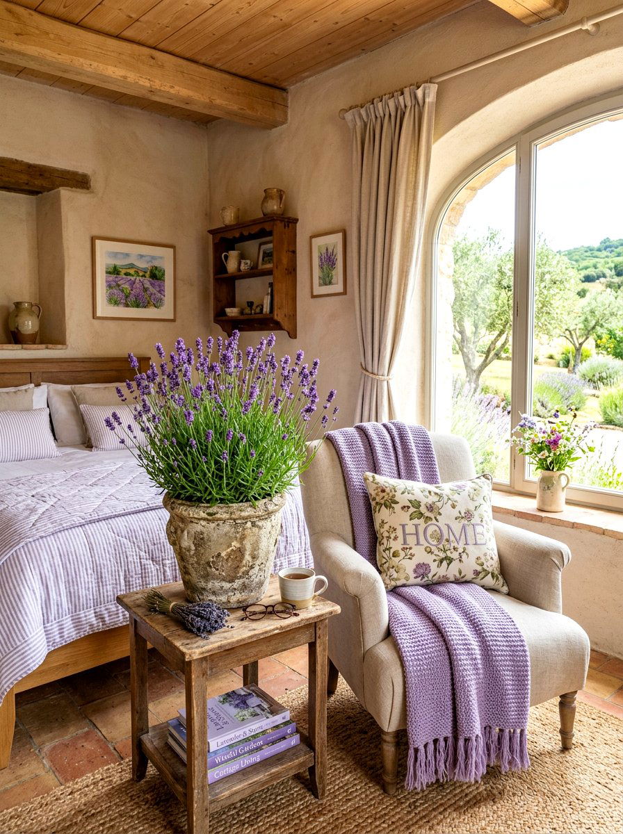 Lavender Bedroom Plant Corner - 30 bedroom plant corner ideas