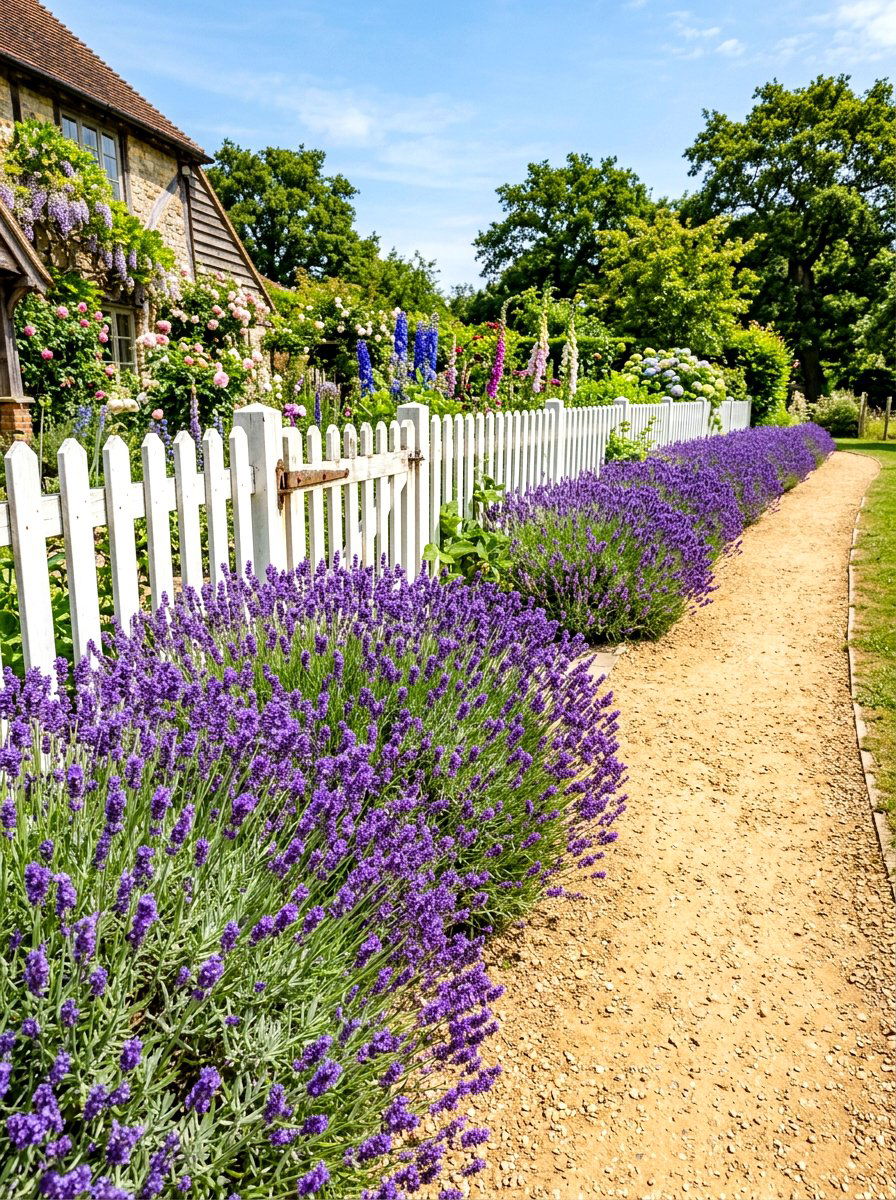 Lavender Border - 30 dry garden ideas
