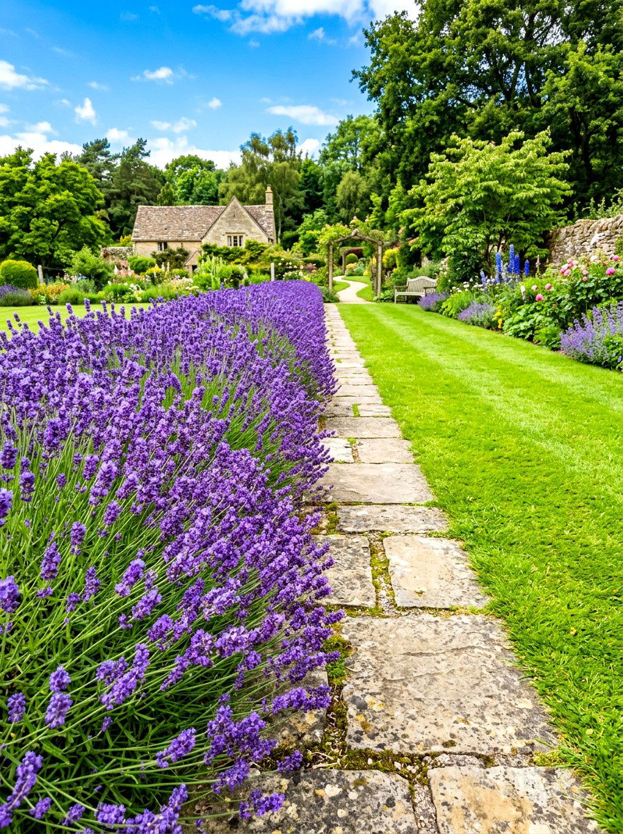Lavender Border - 30 formal garden ideas