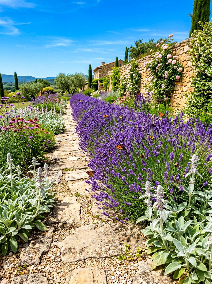 Lavender Butterfly Garden Border - 30 butterfly border ideas