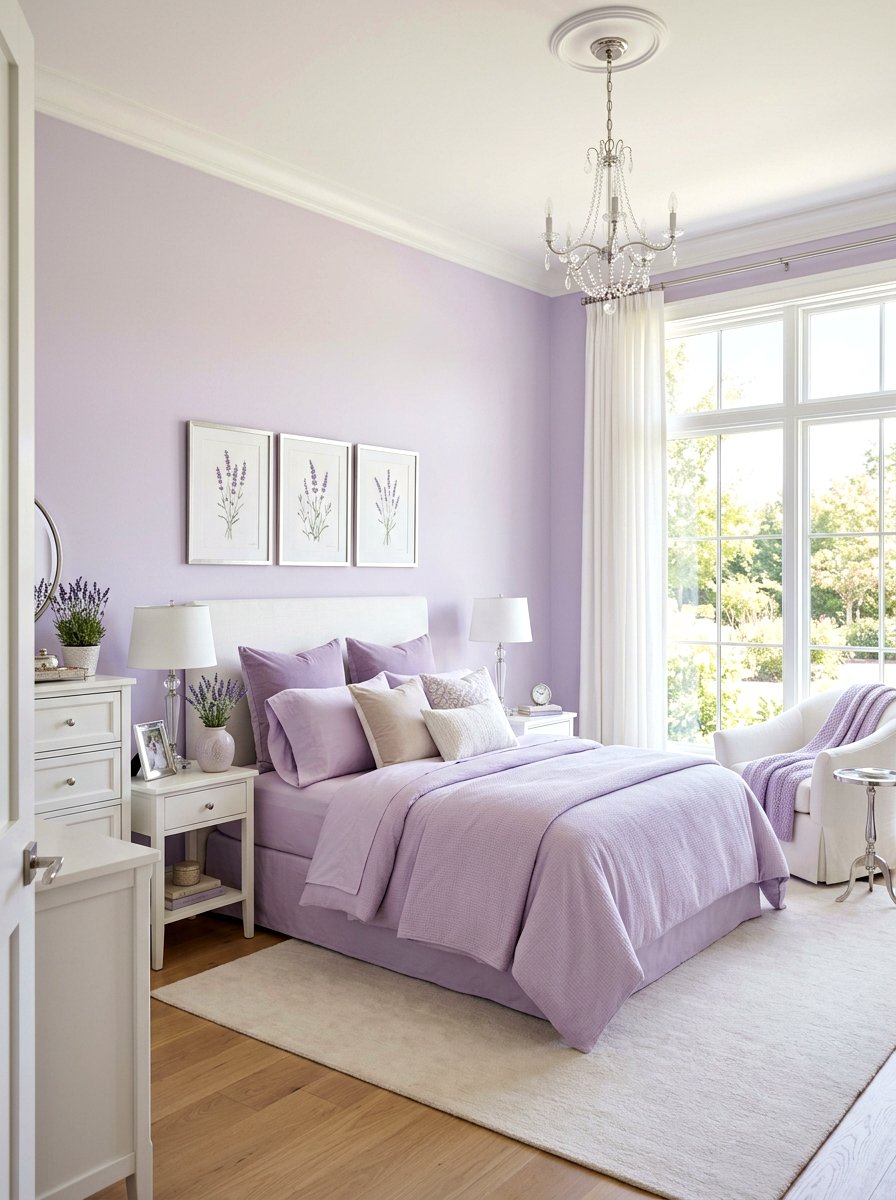 Lavender Color Palette - 30 elevated bedscape ideas