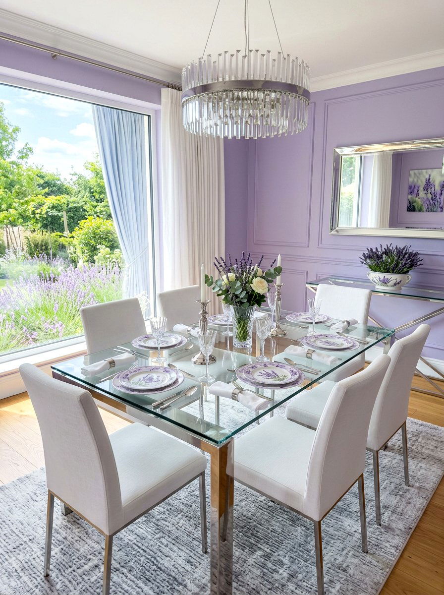 Lavender Dining Room - 30 dining room color ideas