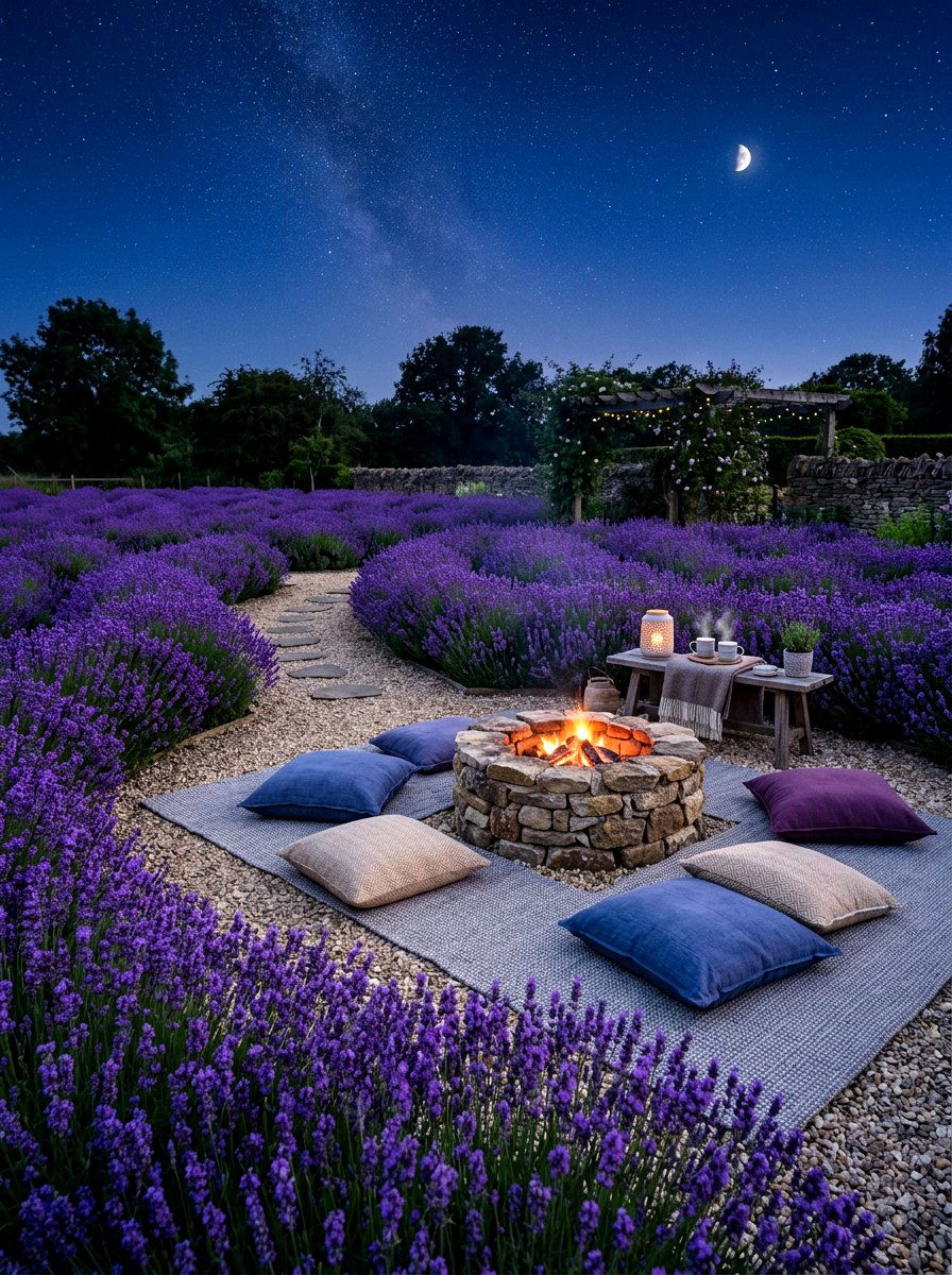 Lavender Evening Retreat - 30 evening fragrance garden ideas