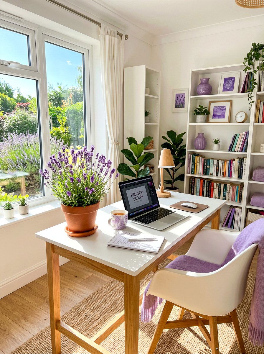 Lavender For Stress Relief - 30 home office plant ideas